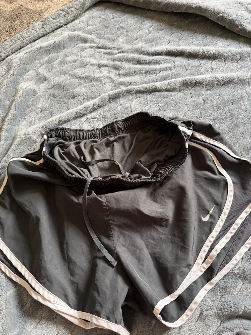 Nike Black Women's Athletic Shorts with White Trim